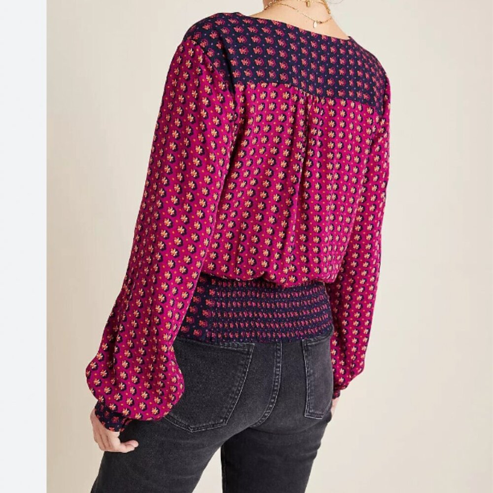 Anthropologie Maeve Puff-Sleeved Blouse - Picture 3 of 16